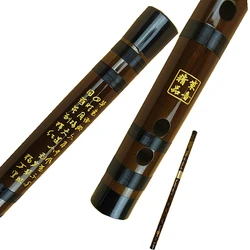 Chinese Noble Bamboo Flute, Professional Transversal, CDEFG Key, Black ox Horn, Open Hole, Dizi Bamboo Flauto, High Quality