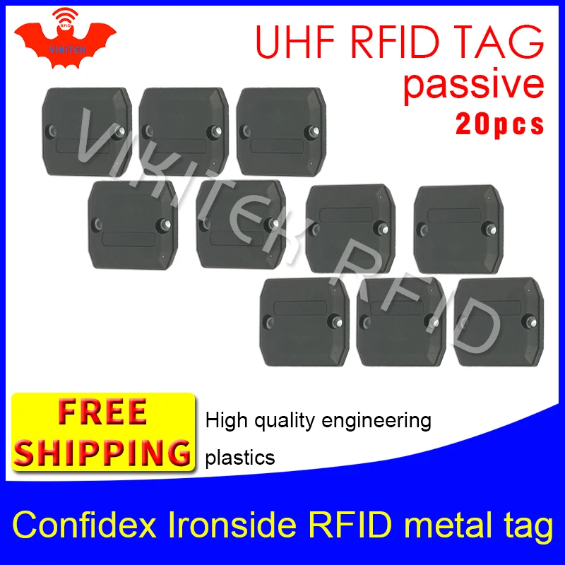 

UHF RFID metal tag confidex ironside 868m Impinj Monza4QT EPC 20pcs free shipping durable ABS long distance passive RFID tags