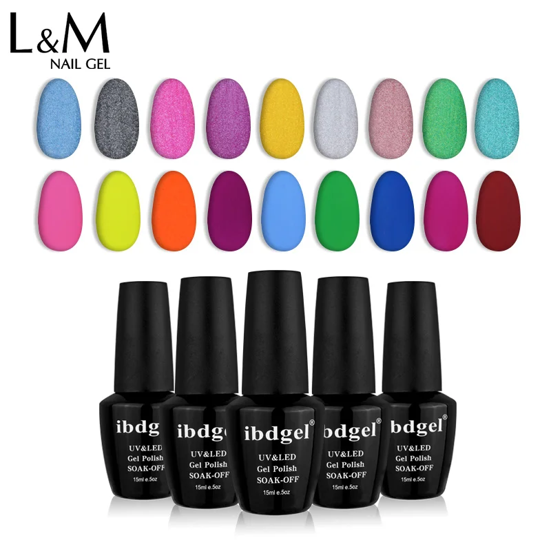 3 Pcs Velvet Matte Gel ibdgel Brand Base Coat UV & Led Matte color Nail PolishGel Professional Nail Kit Gelpolish 15ml 48 Colour