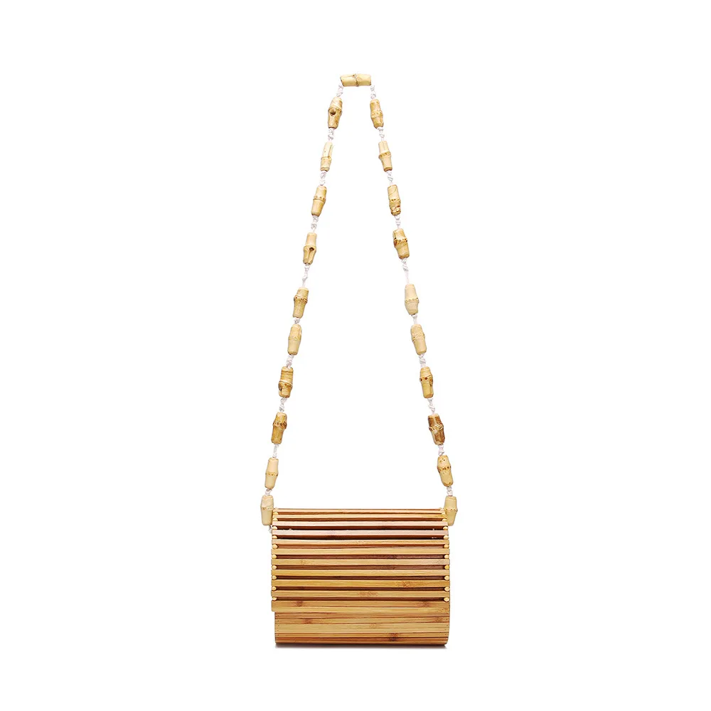 new Summer Women Bag Bamboo Shoulder bag Clutch Handmade Bamboo Beach Bag Environmental Circular Basket Bamboo Clutch