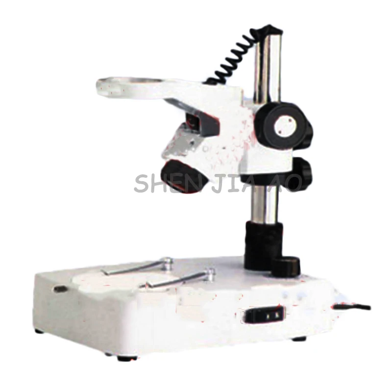 New XDS-10C video microscope stand vertical manual lifting microscope stand with light source  110/220V 1PC