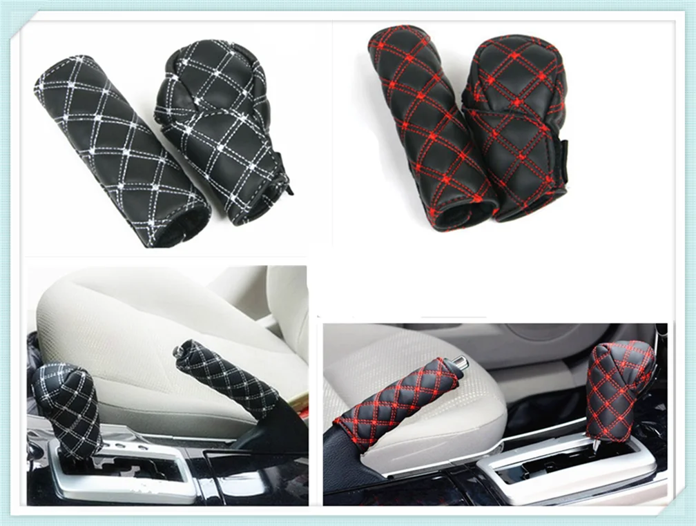 Car interior hand brake shift knob cover gear box 2 pieces / set for Renault Alaskan Trezor Talisman Kwid Espace Kangoo