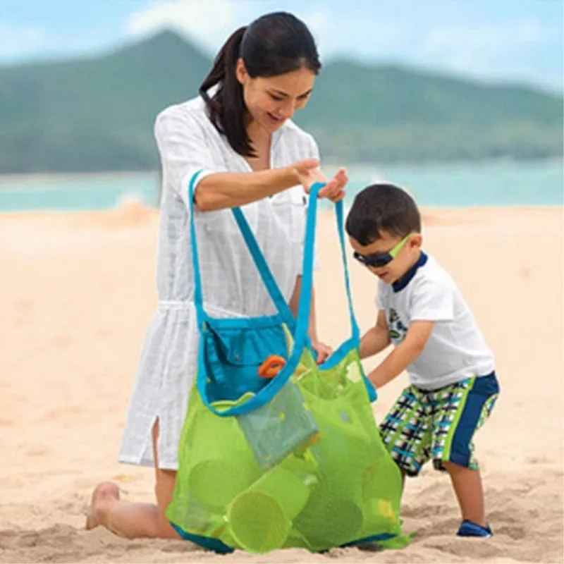 1PC Kids Baby Sand Away Carry Beach Toys Pouch Tote Mesh Large Childrens Storage Bag Toy Collection