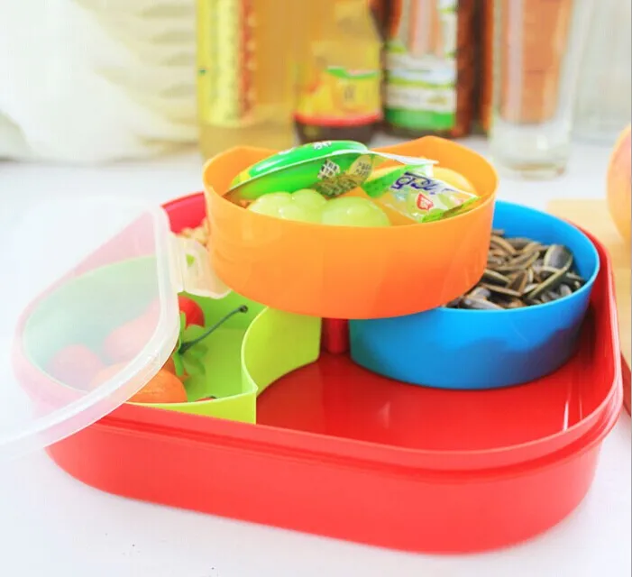 1PC Square Family Fruit plastic plates Dessert Dish Snack Dish Simple Party Home Maintenance Tray Plate Wholesale OK 0126