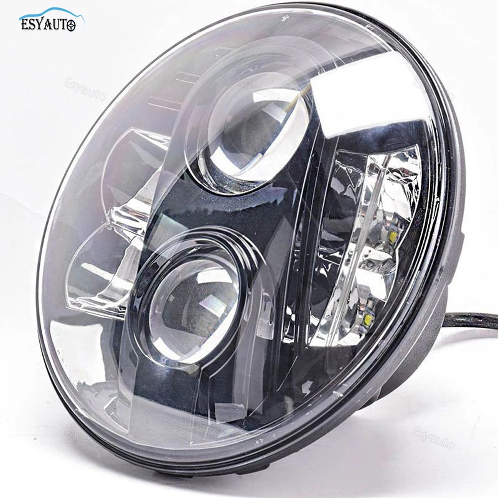

Car LED Lamp 7 inch Headlight Certified by E9 LED Light 7'' High Low Beam 80W white DRL 1 Pcs