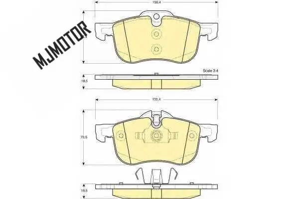 (4pcs/kit) Front Brake pads set auto car PAD KIT-FR DISC BRAKE for SAIC MG6 ROEWE 550 Automobile part motor car 10008675