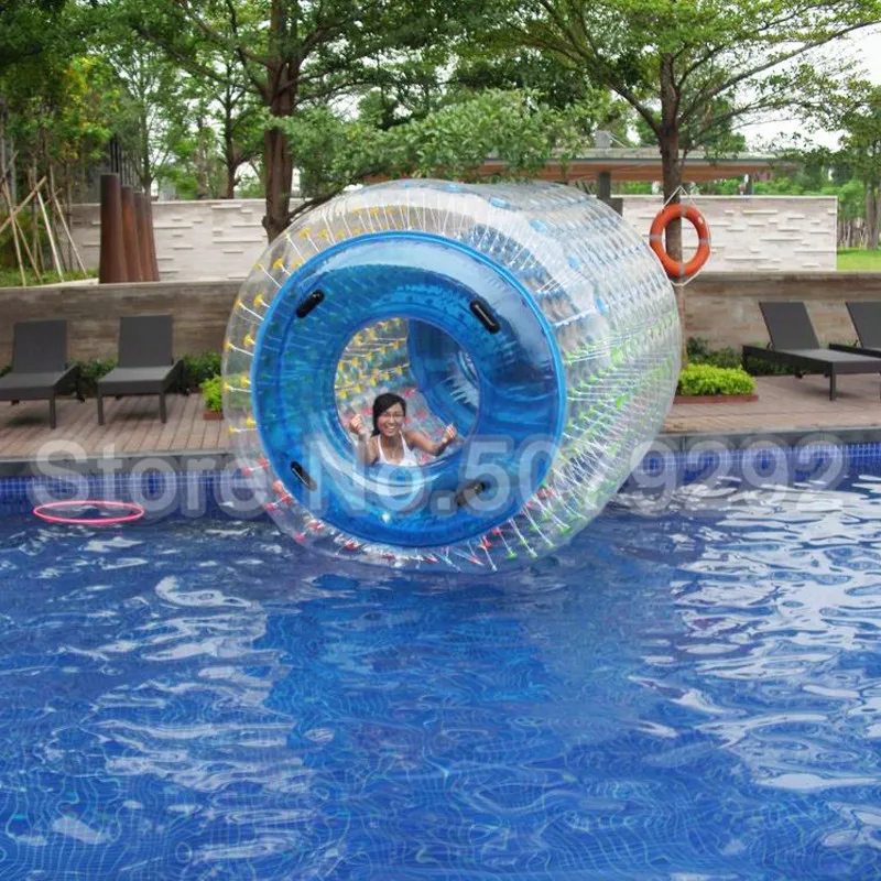 

Water Play Equipment Water Walking Roller Ball Inflatable PVC Roller Wheel Waterproof for Amusement Park Swimming Pool Seashore