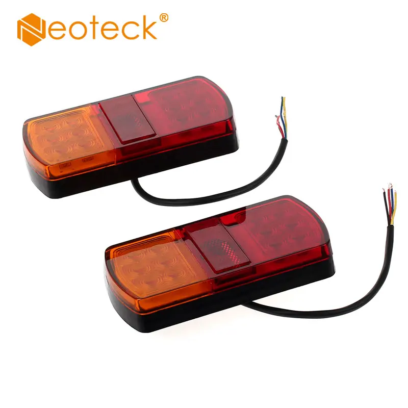 

Neoteck 2 Pcs 12v/24v LED Brake Stop Rear Tail Light Indicators Lamp For Caravan Trailer Truck Boat Stop Reverse Indicator Lamp