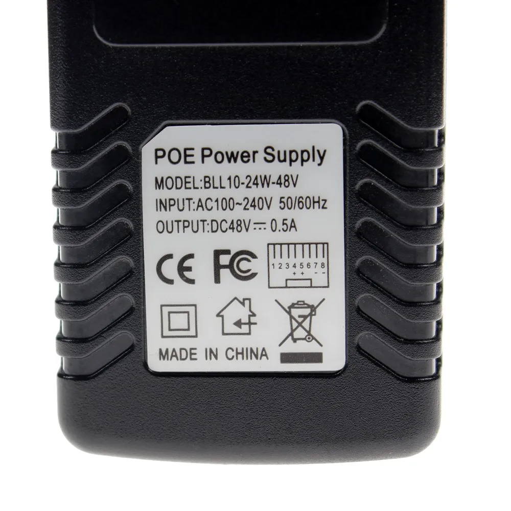 48v 500ma 0,5a 24w Poe Injektor Ethernet Adapter Poe Netzteil uns EU Stecker für IP-Kamera