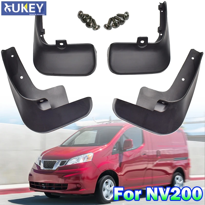 For Nissan NV200 Vanette Evalia 2010 - 2019 Set Molded MudFlaps Mud Flaps Mudguards Splash Guards Fender Dirty Guards Front Rear