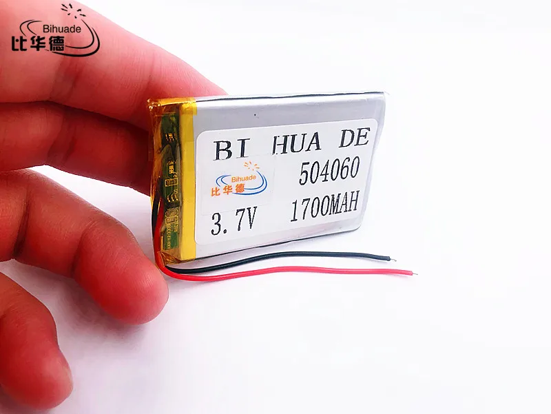 Bluetoo-بطارية ليثيوم أيون Li-Po 3.7 ، 1700 فولت ، 504060 مللي أمبير ، نظام تحديد المواقع العالمي (GPS) ، mp3 ، mp4 ، mp5 ، dvd ، موديل لعبة الهاتف المحمول