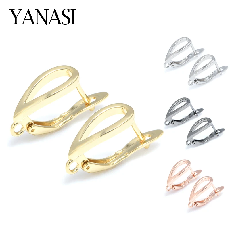 Classic Hoop Earrings Accessories for Jewelry Making Sliver Gold Zircon Copper Earring Hooks Jewellery Making Supplies