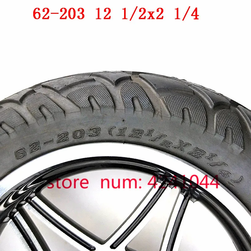 12 1/2 X 2 1/4  62-203 wheels 12.5 inch tire + alloy rims fits Many Gas Electric Scooters and e-Bike ,Folding electric bicycle