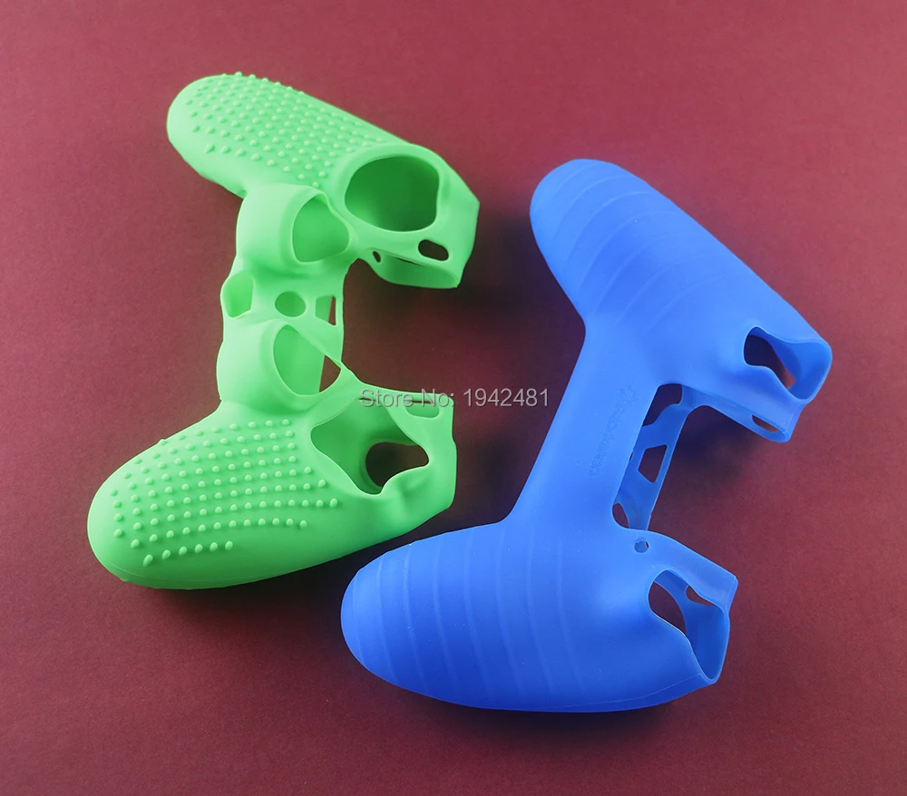 Étui de protection en silicone souple pour manette sans fil PS4, peau en caoutchouc, housse non ald, 3 pièces