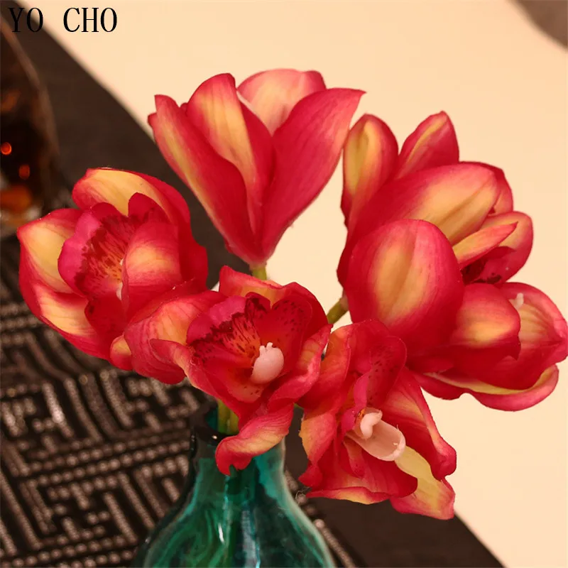 Artificial Orchid For Wedding Decoration  9 Color  Fake Flower For Wedding  For Home  Table  Garden Decoration Bridal Flower