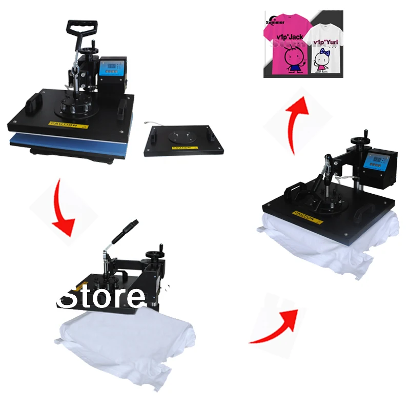 Cheap High Quality 8 In 1 Combo Heat Press Machine ,Sublimation machine ,Plate/Mug/Cap/TShirt heat press,heat transfer machine