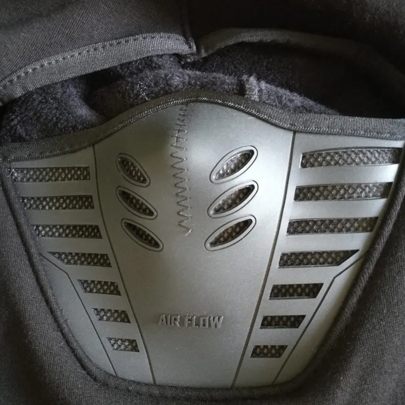 Winter Warm Full Face Cover Thermal Fleece Lined Windproof Anti Dust Ski Mask Balaclava Hood Rubber Breathable Vent