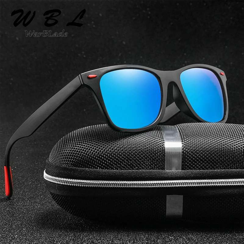 

WarBLade High Quality Men Polarized Sunglasses Women Driving Mirrors Coating Square Sun Glasses Male Glasses Shades With Box