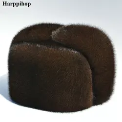 Autumn and winter mink fur casual the elderly mink hat fur hat lei feng hat for man