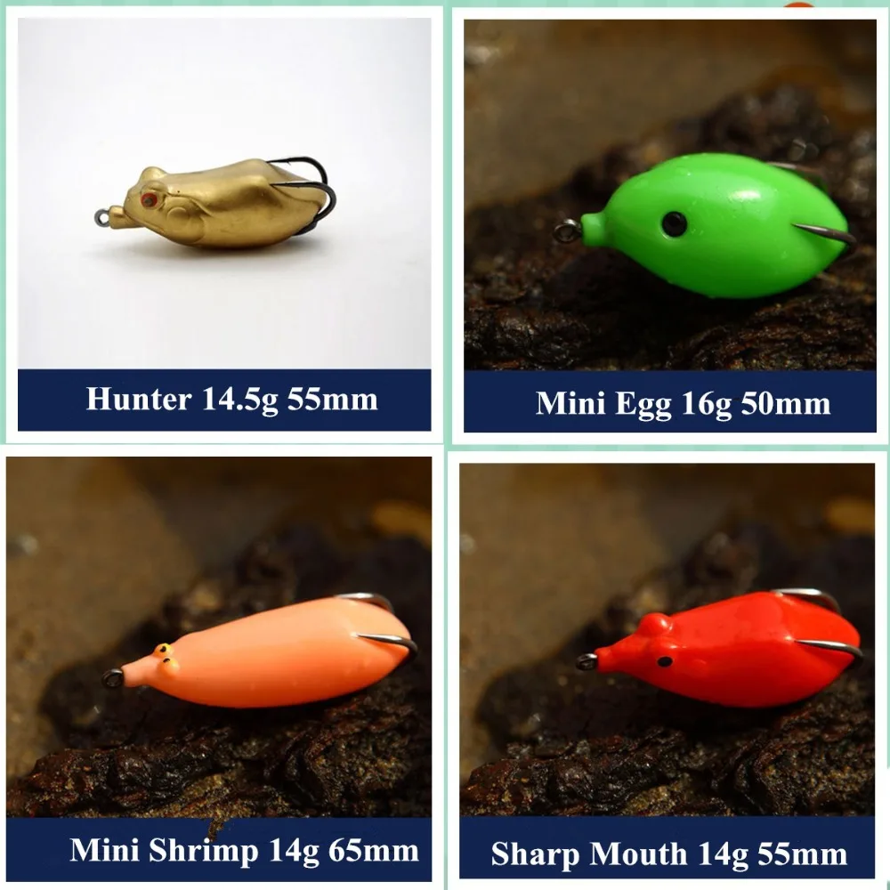 Fishing Frogs Lures Kit Mini Shrimp Egg Hunter Sharp Mouth Barbed Hooks Artificial Baits For Fishing Big Snakehead