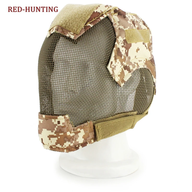 Airsoft Mask Full Face Mask War Game Steel Mesh Protective Mask