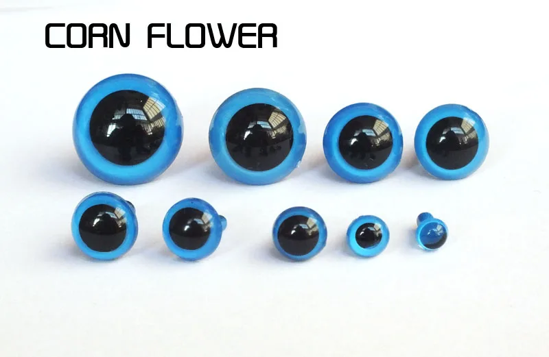 5-18mm Blue Color Round Amigurumi Animals Eyes/Round Safety Eyes Come With White Washers