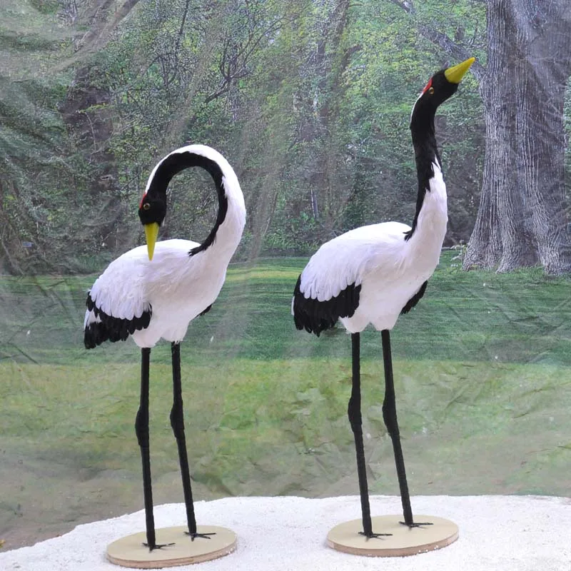 

foam&feathers Red-crowned Crane bird large 90-110cm feathers Crane bird model prop.home garden,party decoration gift w0751