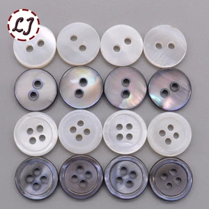 Natürliche Schale Nähknöpfe, Perlenmutter, runde Schalenknopf, Nähkleidung Accessoires, DIY -Farbe, Weiß, Grau, 12 mm, 30pcs, sehr 8 Hauptverkäufe Mutter Perlenknöpfe - №7