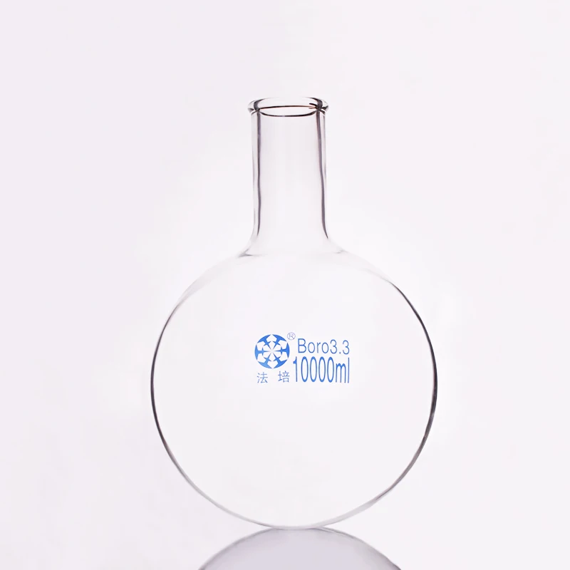 BOILING FLASK round bottom,short neck,Capacity 10000ml,Single neck round flask,Thick mouth short neck round bottom flask