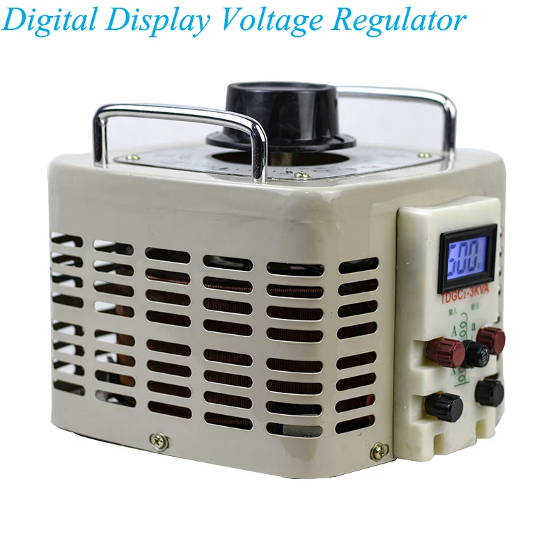 3000W Digital Display Voltage Regulator 220v Auto-coupled Contact AC With Output 0-250v Adjustable Voltage Power Supply TDGC2