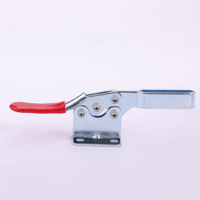 Silver Stainless Steel Quick Clamp Durable Hardware Tools Horizontal Switch Clamp Non-Slip Handle Processing Fittings Pipe Clamp