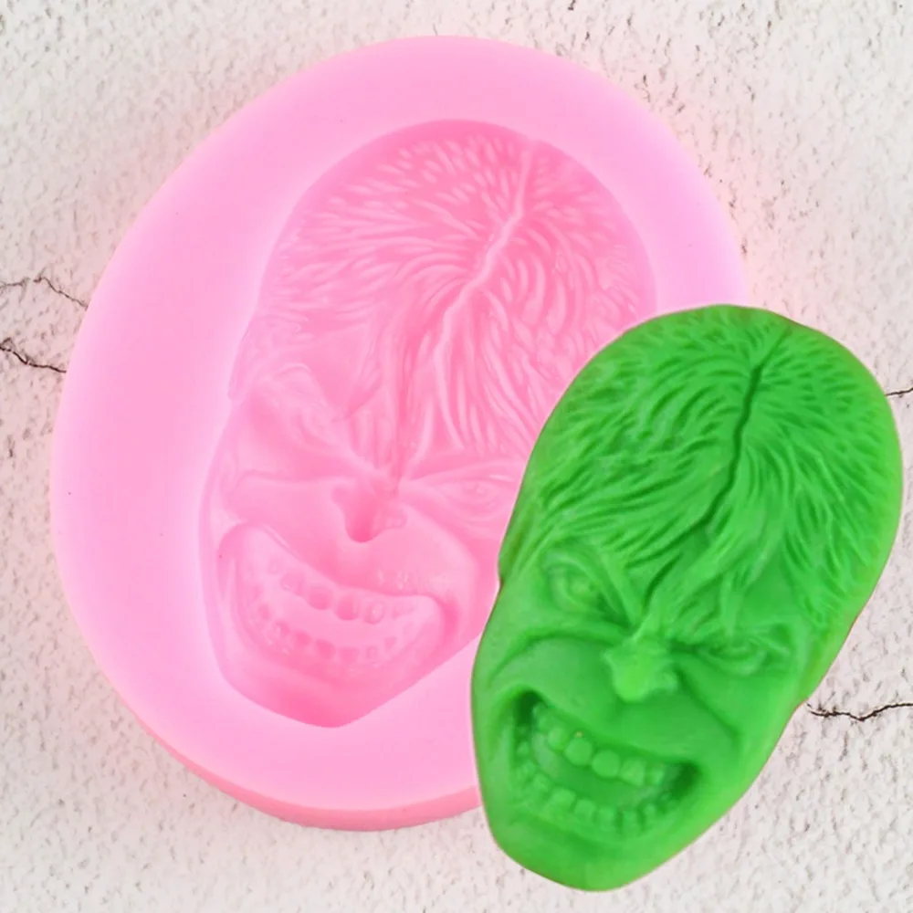 1Pcs 3D Cartoon Hulk Silicone Mold Clay Chocolate Baking Mold Fondant Cake Decorating Tools