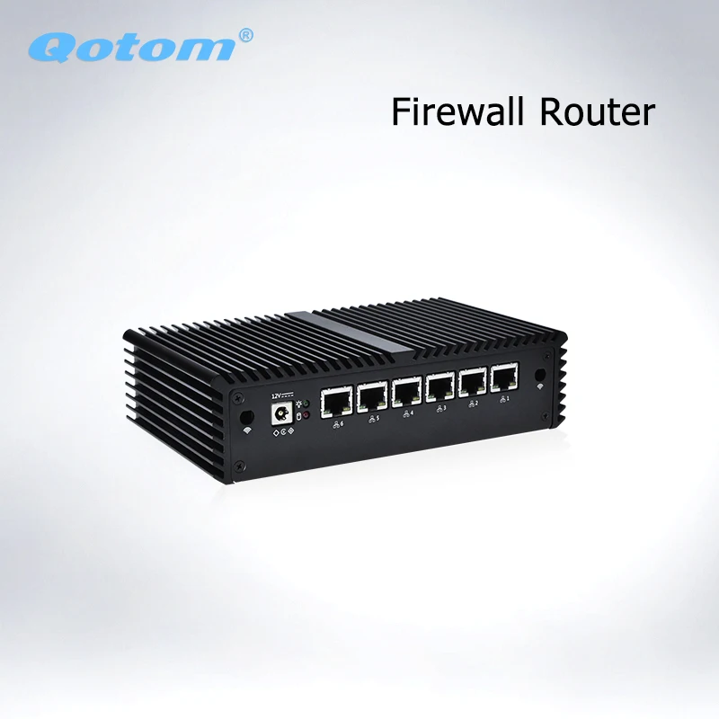 QOTOM Mini PC Core i3 i5 i7 Fanless Computador 6 Gigabit Ethernet AES-NI OPNsense Firewall Ubuntu Sophos Q555G6 Q575G6