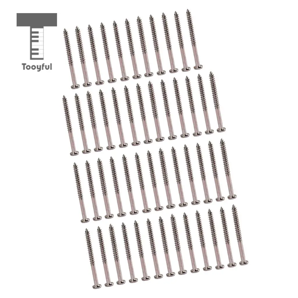 Tooyful 50pcs Nickel Bass Guitar Pickup Viti di Montaggio per PB JB P90 Pick-Up di Ricambio