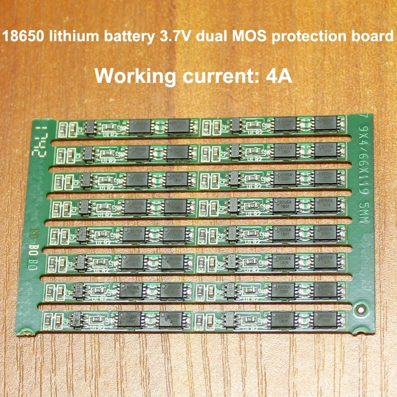 لوحة حماية مزدوجة MOS ، بطارية ليثيوم 18650 3.7 فولت ، لوحة حماية جانبية بالإضافة إلى بطارية ليثيوم 18650