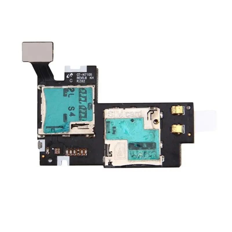 

For Samsung Galaxy Note LTE N7105 SIM Card Holder MicroSD Memory Slot Reader Flex Cable Genuine New 10pcs/lot