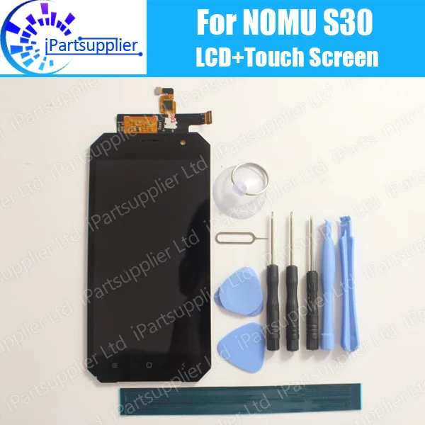 

Nomu S30 LCD Display+Touch Screen 100% Original LCD Digitizer Glass Panel Replacement For Nomu S30+tool+adhesive