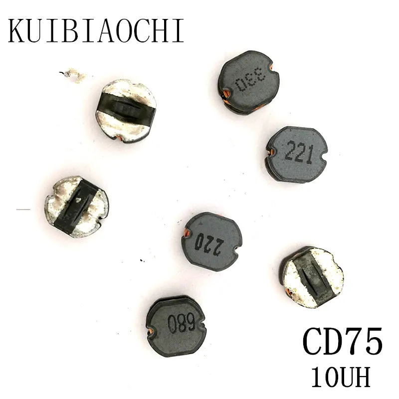 20pcs/LOT SMD Power Inductor CD75 10UH 100 7.8*7.0*5.0mm Unshielded winding inductor