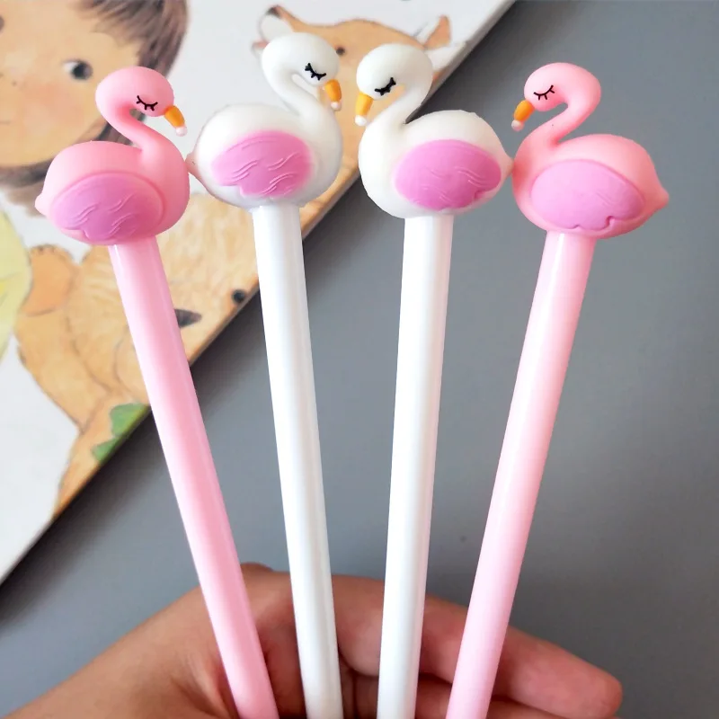 1 Pcs Creative Stationery Small Fresh Cute Swan Neutral Pen Black Pen Gift Student Supplies Office Signature Pen