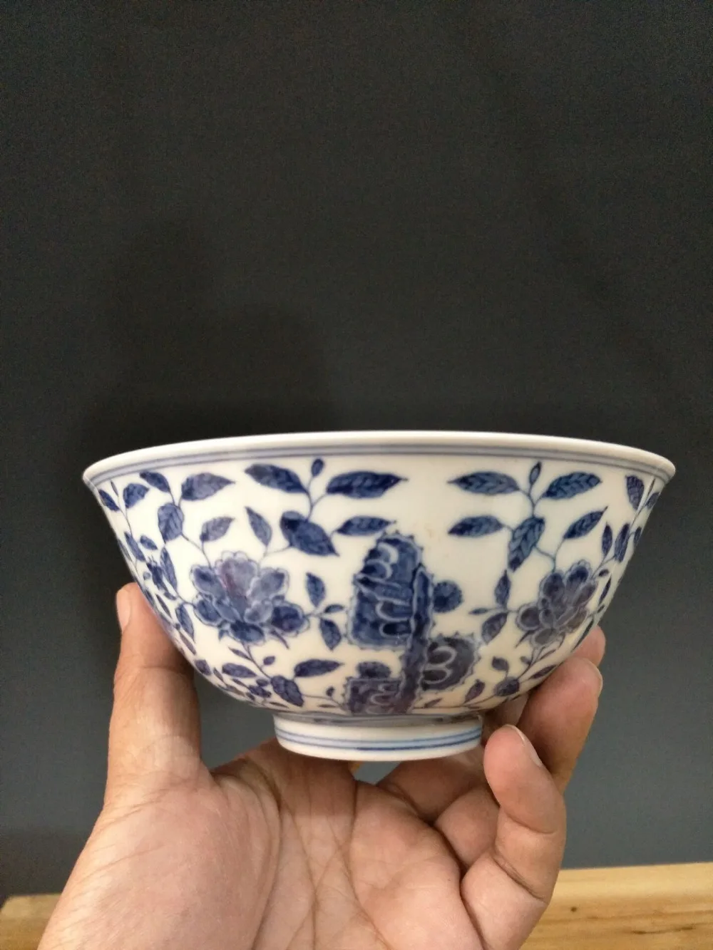 

antique MingDynasty porcelain bowl,Blue&white Bowl,Flower,hand painted crafts /collection & adornment,Free shipping