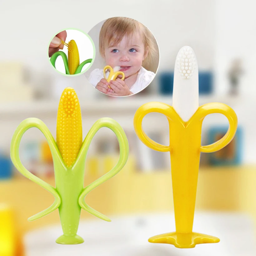 Baby Teether Toys With Suction Cup Baby Crib Rattle Bendable Activity Training ToothBrush Toy High Quality And Environmentally