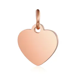 10pcs/lot 316 Stainless Steel Mirror Polished 14mm Heart Charm Pendant for Bracelet Necklace DIY Jewelry