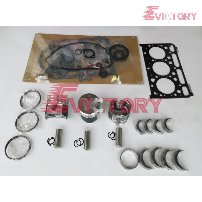 For Kubota D1503 engine overhaul parts Piston + ring  full engine gasket crankshaft & con rod bearing