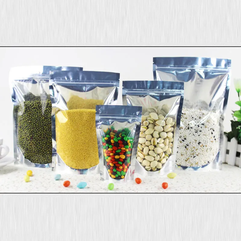 

500pcs 26x40 Foil Ziplock Bags Clear Plastic Bags Pe Transparent Zip Lock Bag For Cloth/food/gift/Jewelry Packaging Display Bag