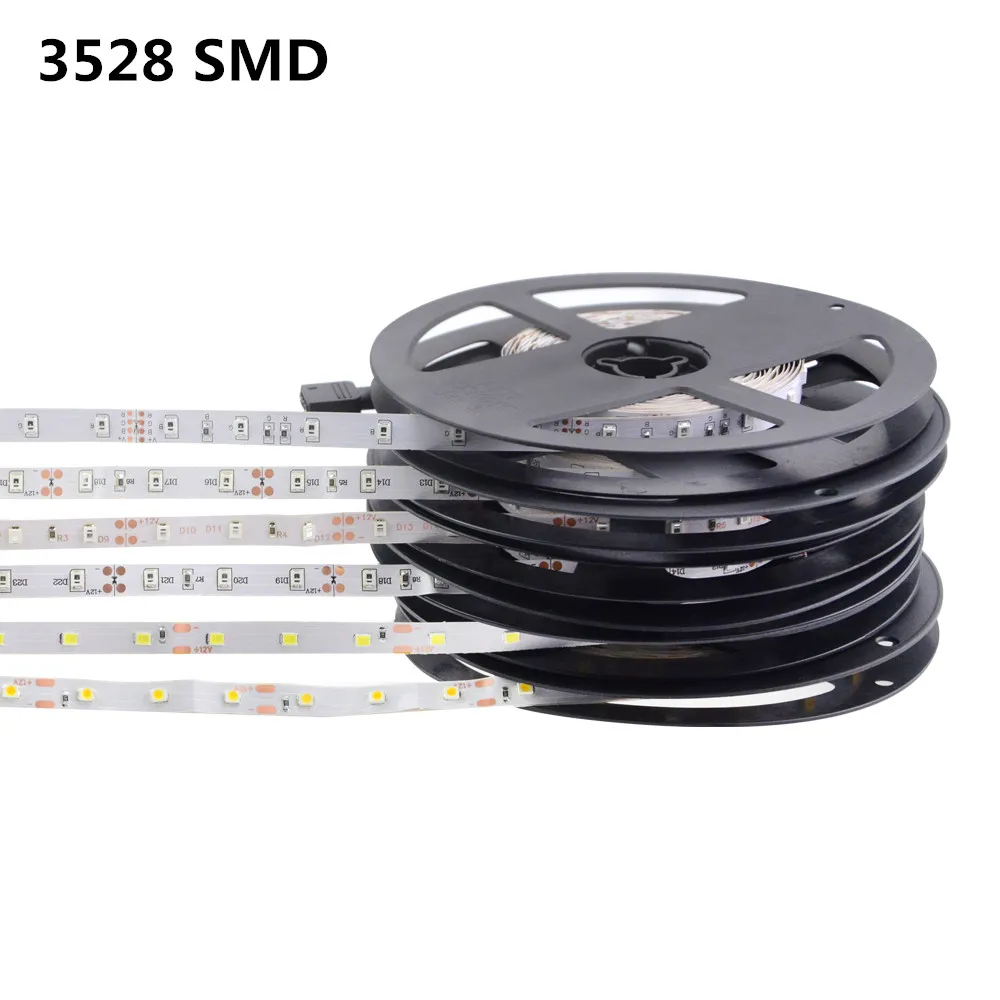 AmmToo-tira de luces Led Flexible, cinta luminosa de 5M, 10M, 15M, 20M, 25M, 30M, 60LEDs/M, SMD 5050, 3014, 3528, 5630, DC 12V