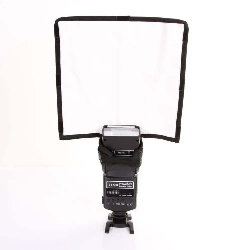 Phổ Có Thể Gập Lại Speedlight Phản Xạ Snoot Kín Flash Softbox Diffuser Bender Ống Chùm L Kích Thước