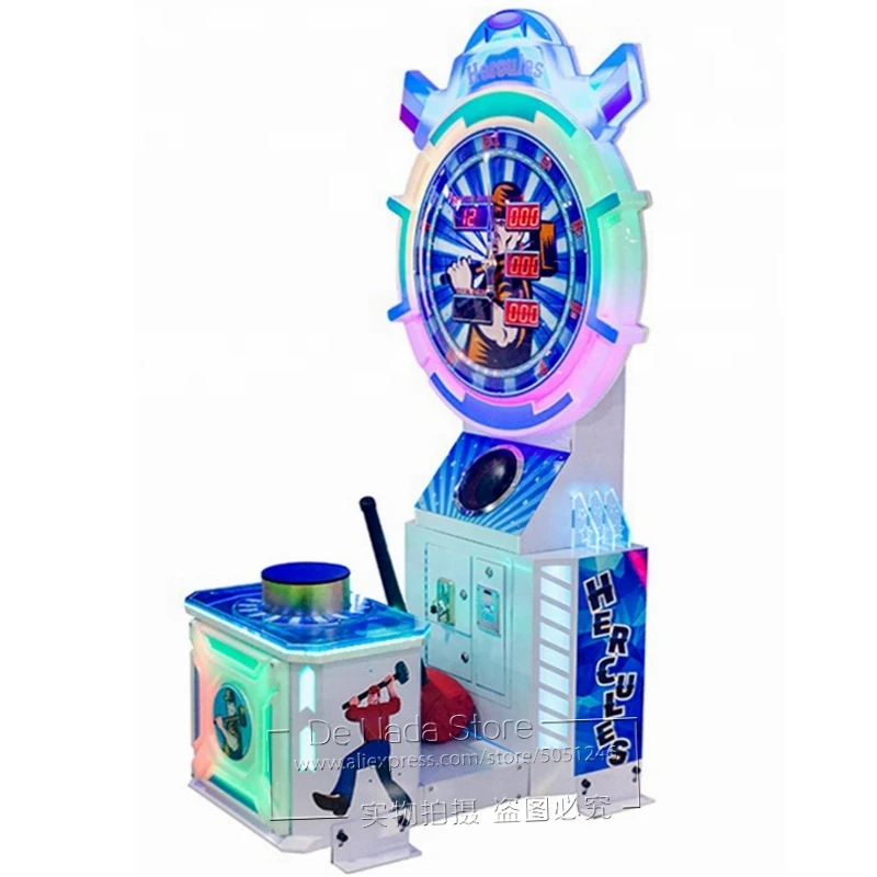 

Testing Strength Adults Love Play Hammer Hit Amusement Games Lottery Tickets Redemption Coin Operated Sport Arcade Game Machine