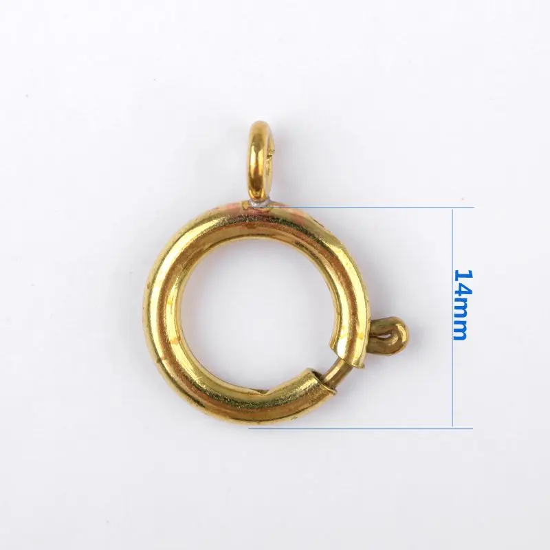 Brass Spring Ring Clasp jewelry findings shipping free mang color can be plated SR-14mm/2000pcs