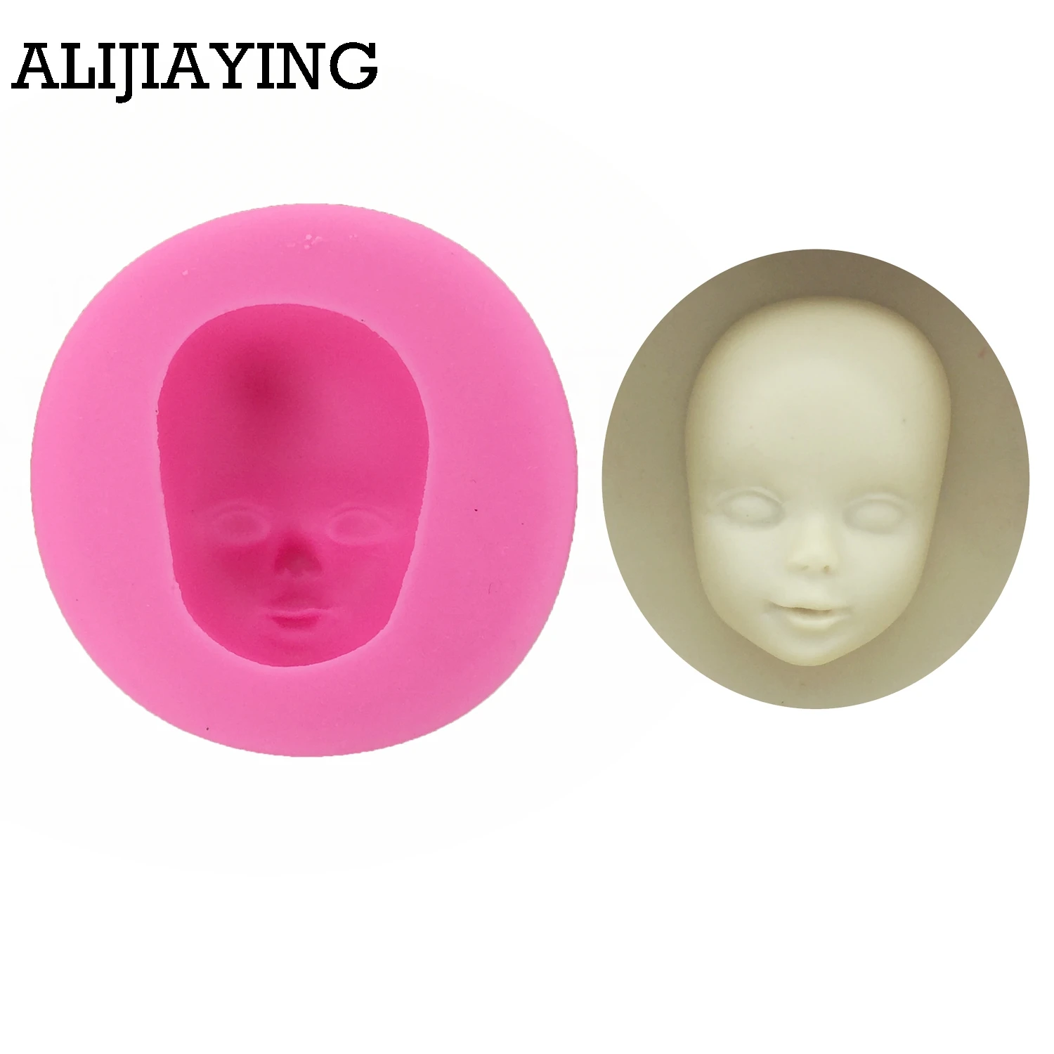 M0936 3D Baby Face Silicone Mold Cake Decoration tools Fondant Cake 3D Mold Food Grade Silicone