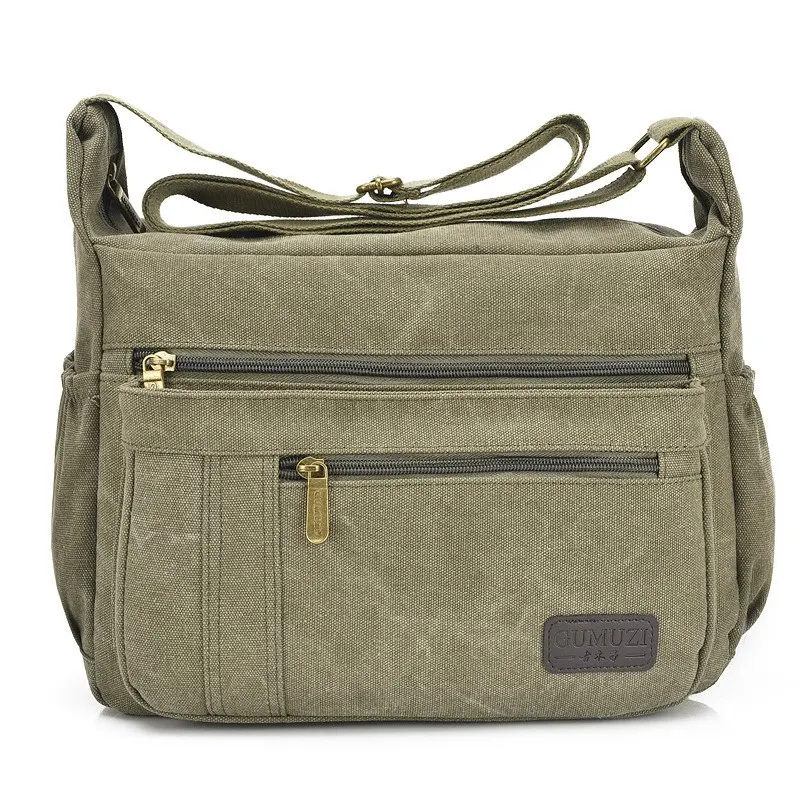 Hot Classic MAN\'s Shoulder Bag,Men\'s Vintage Canvas School Military Travel Handbags Messenger Bag Bolsas sac a main High Quality